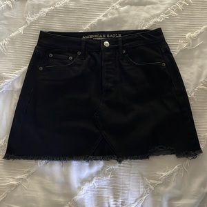 American Eagle Outfitters Black Denim Skirt Size 2